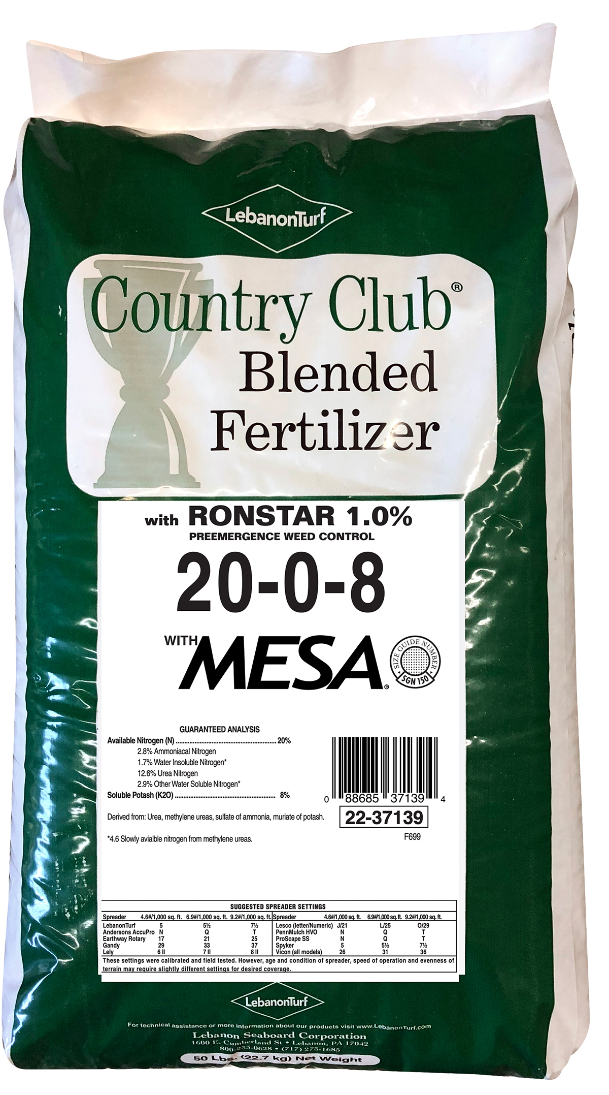 Country Club 20 0 8 40 MESA SOP 1 Ronstar LebanonTurf