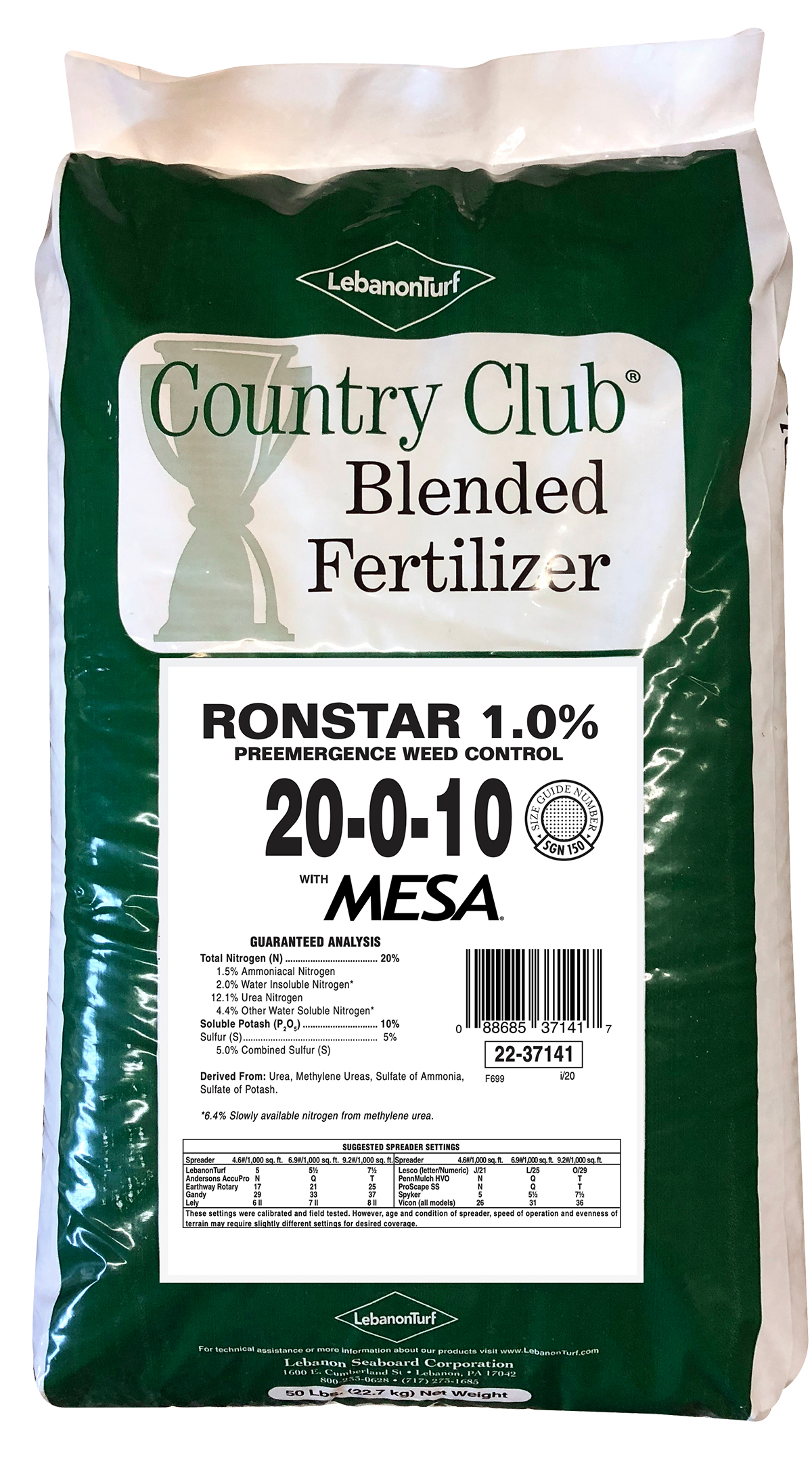 Country Club 20 0 10 40 MESA SOP 1 Ronstar LebanonTurf