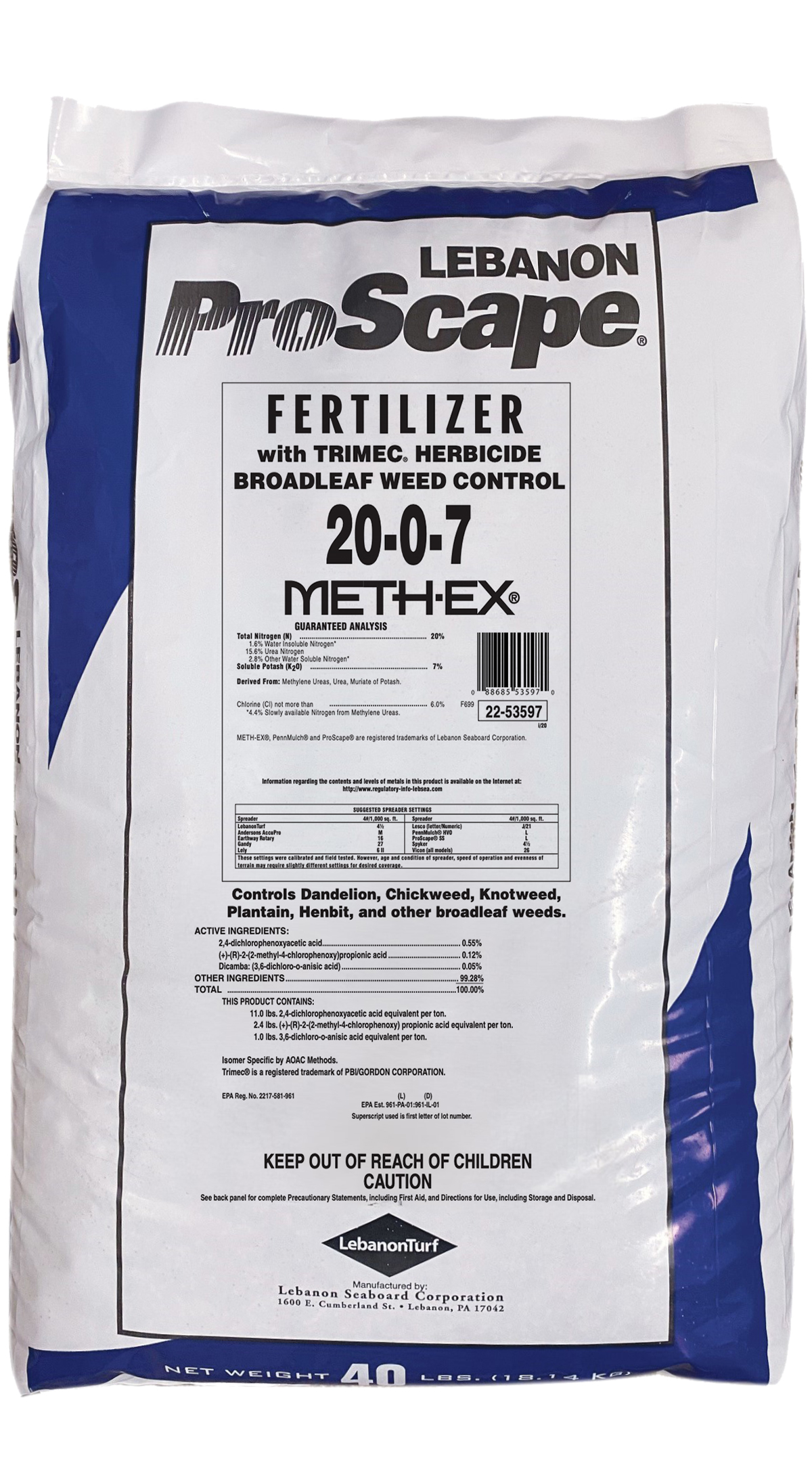 ProScape 20-0-7 25% Meth-Ex Trimec | LebanonTurf